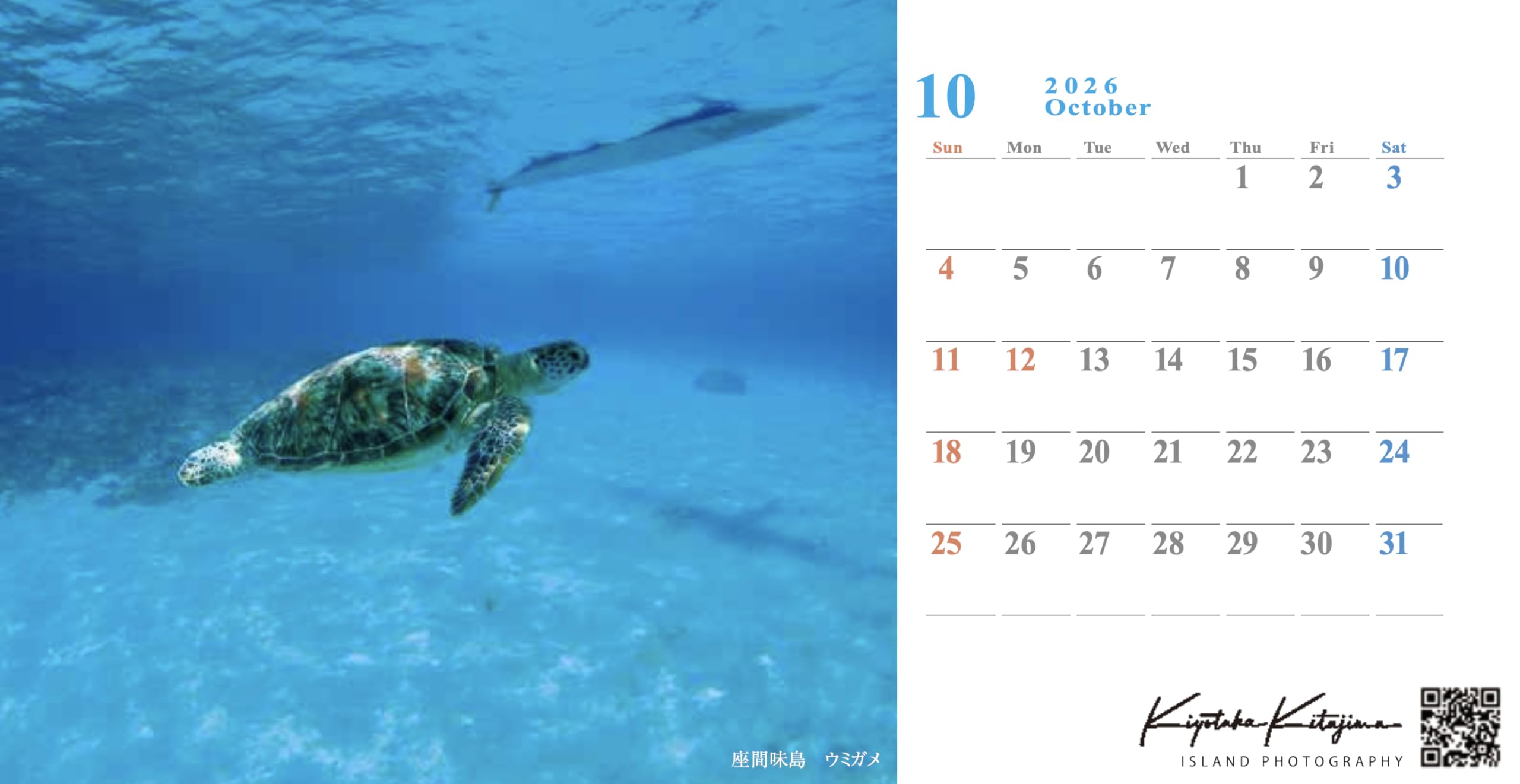 Amazon | 2026 沖縄島旅カレンダー （撮影 北島清隆）卓上版